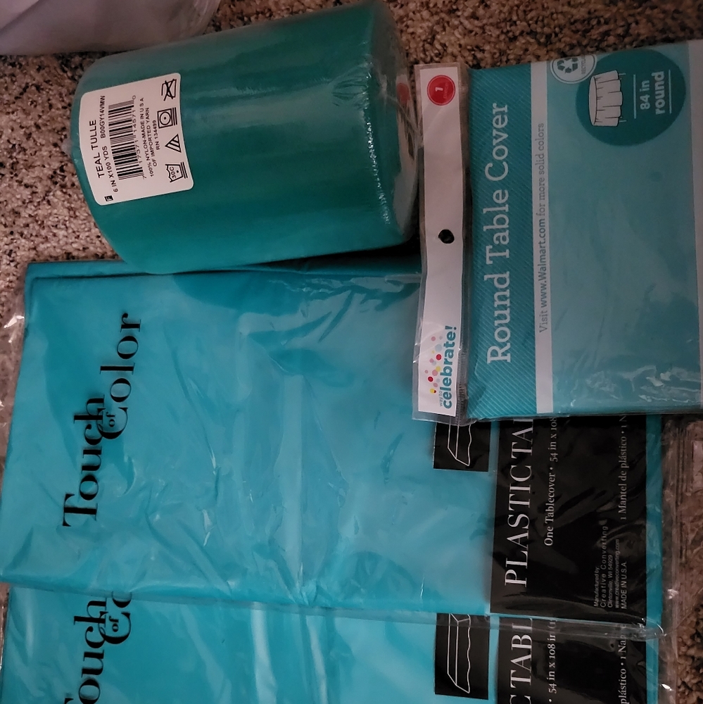 Teal tableware